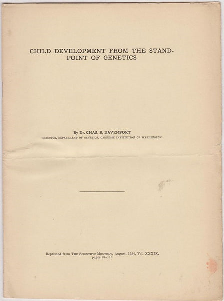 Child Development from the Standpoint of Genetics