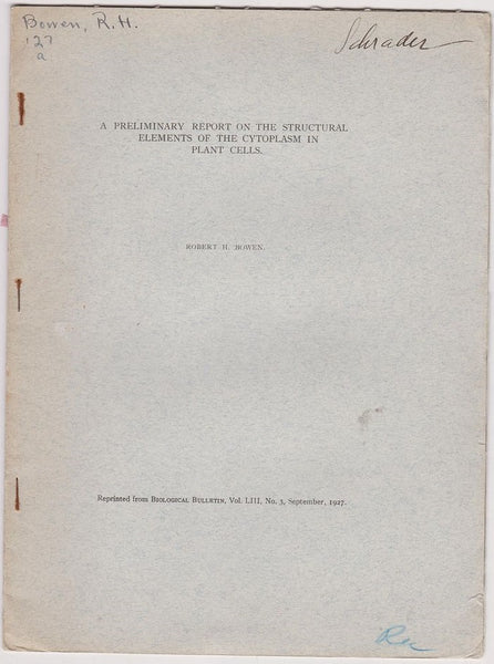 (1) Golgi Apparatus and Vacuoule; (2)A Preliminary Report on the Structural Elements of the Cytoplasm in Plant Cells