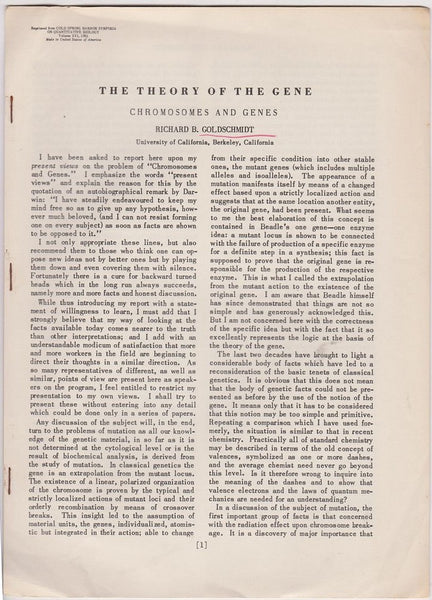 The Theory of the Gene