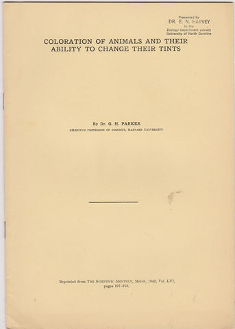 Coloration of animals and their ability to change their tints