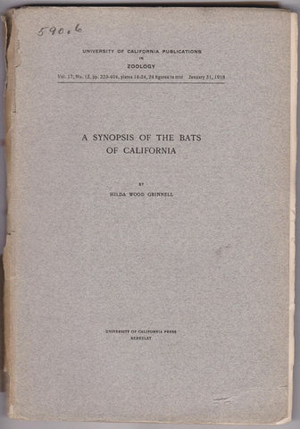 A Synopsis of the Bats of California