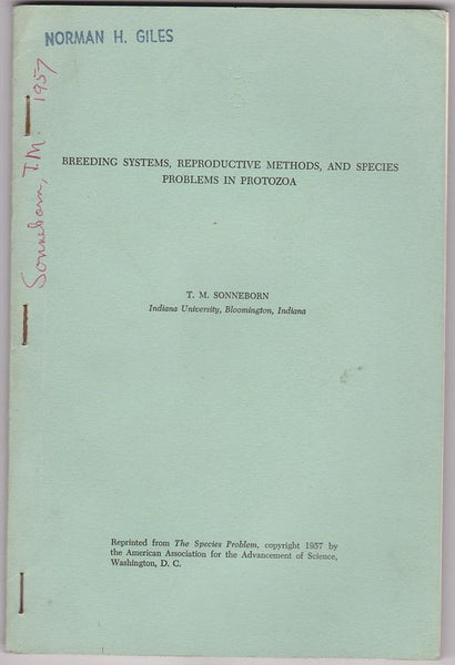 Breedings systems, reproductive methods, and species problems in protozoa
