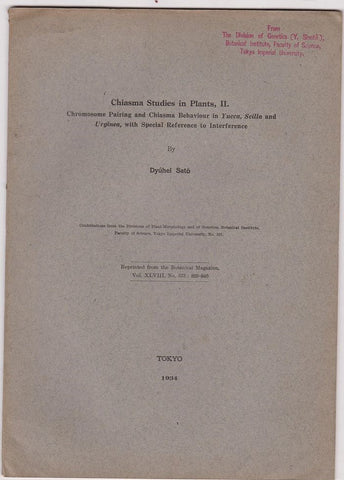 Chiasma Studies in Plants, II.  Chromosome Pairing and Chiasma Behaviour in Yucca, Scilla, and Urginea, with Special Reference to Interference