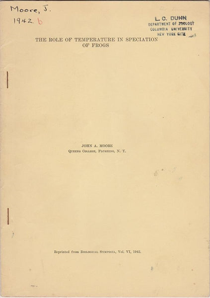 The role of temperature in speciation of frogs