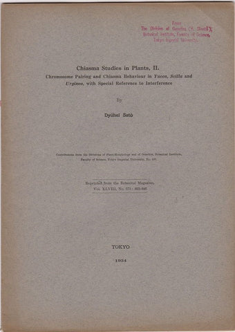 Chiasma Studies in Plants, II.  Chromosome Pairing and Chiasma Behaviour in Yucca, Scilla, and Urginea, with Special Reference to Interference