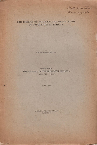 The Effects of Parasitic and Other Kinds of Castration in Insects