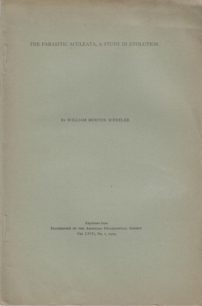 The Parasitic Aculeata, a Study in Evolution