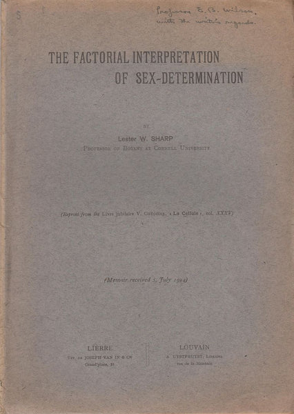 The Factorial Interpretation of Sex-Determination