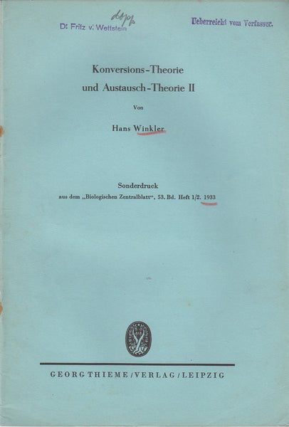 Konversions-Theorie und Austausch-Theorie II