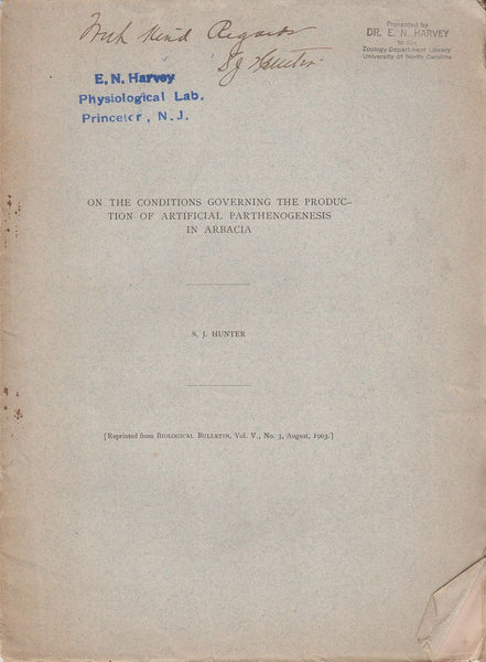 On the Conditions Governing the Production Artificial Parthenogenesis in Arbacia