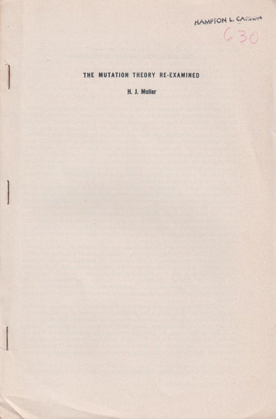 The Mutation Theory Re-Examined
