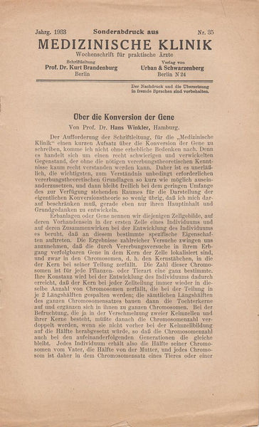 Uber die Konversion der Gene