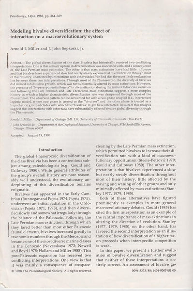 Modeling Bivalve Diversification: the Effect of Interaction on a Macroevolutionary System