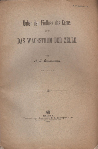 Ueber den Einfluss des Kerns auf das Wachsthum der Zelle