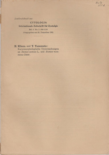 Karyomorphologische Untersuchungen an Rumex acetosa L. und Rumex montanus Desf.
