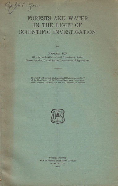 Forests and Water in the Light of Scientific Investigation