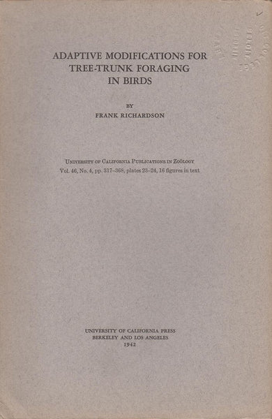 Adaptive Modifications for Tree-Trunk Foraging in Birds