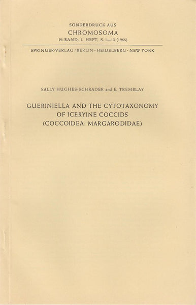 Gueriniella and the Cytotaxonomy of Iceryine Coccids (Coccoidea: Margarodidae)
