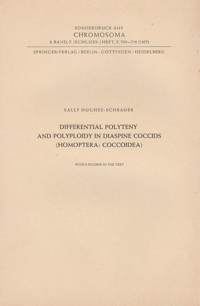 Differential Polyteny and Polyploidy in Diaspine Coccids (Homoptera: Coccoidea)