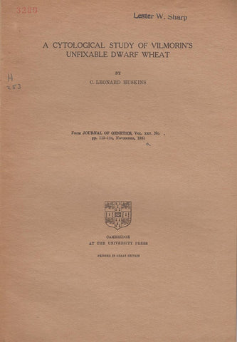A Cytological Study of Vilmorin's Unfixable Dwarf Wheat