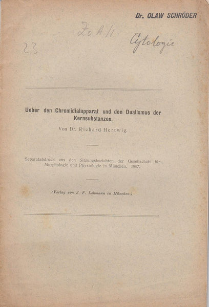 Ueber den Chromidialapparat und den Dualismus der Kernsubstanzen