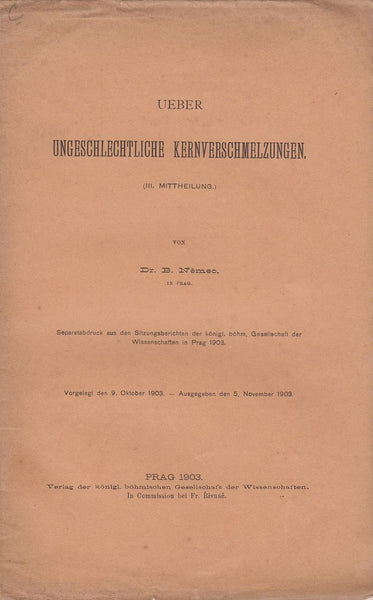 Ueber Ungeschlechtliche Kernverschmelzungen