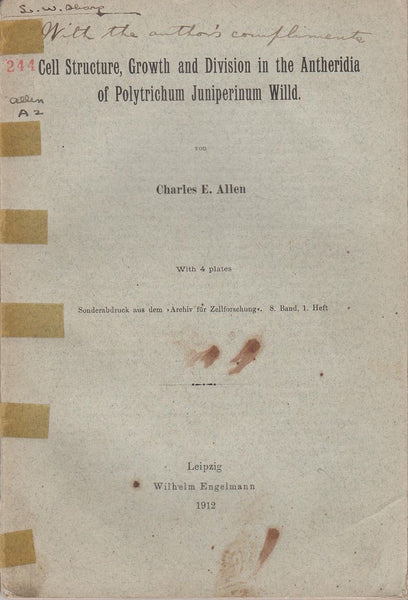 Cell STructure, Growth and Division in the Antheridia of Polytrichum Juniperinum Willd