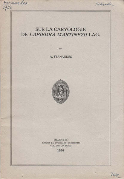 Sur la Caryologie de Lapiedra Martinezii Lag