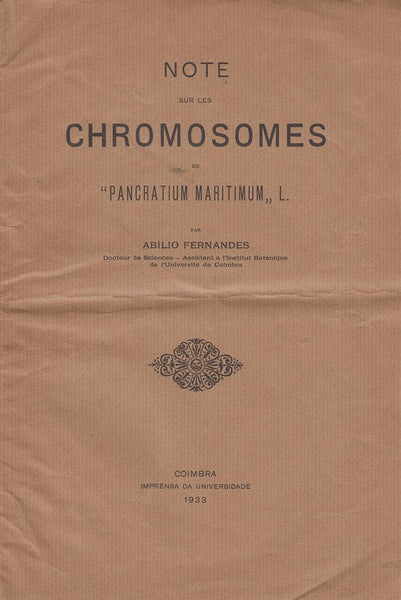 Note sur les Chromosomes de "Pancratium Maritimum" L.