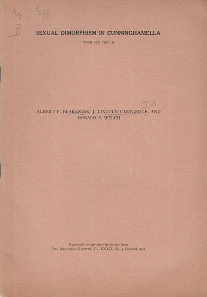 Sexual Dimorphism in Cunninghamella