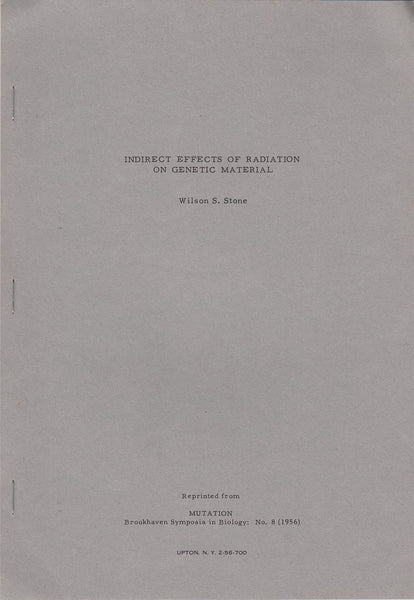 Indirect Effects of Radiation on Genetic Material
