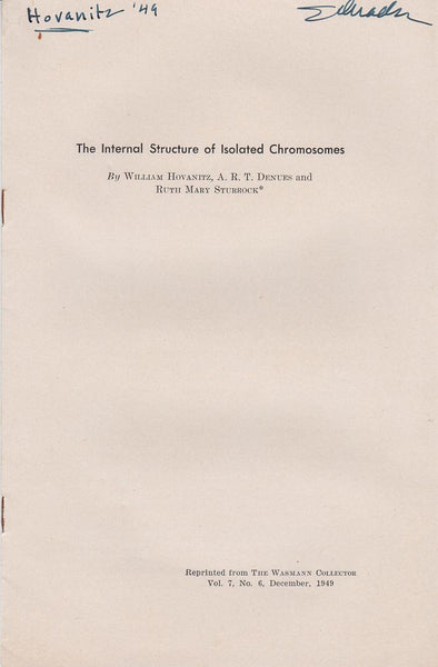 The Internal Structure of Isolated Chromosomes