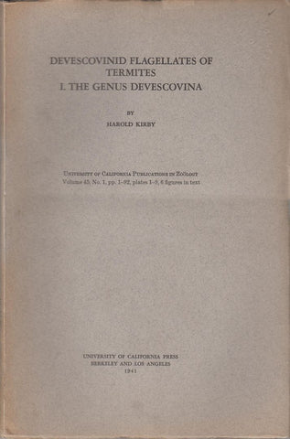 Devescovinid Flagellates of Termites I. The Genus Devescovina