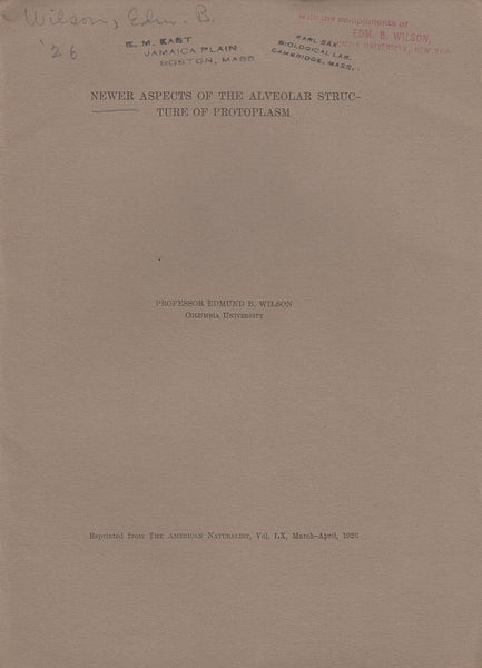 Newer Aspects of the Alveolar Structure of Protoplasm