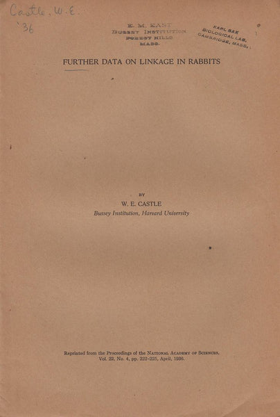 Further Data on Linkage in Rabbits