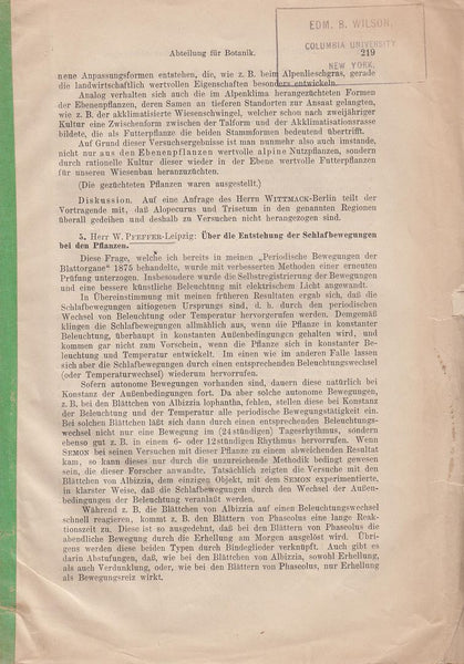 Uber die Entstechung der Schlafbewegungen bei den Pflanzen Articles 5-7