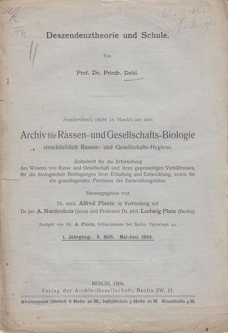 Deszendenztheorie und Schule