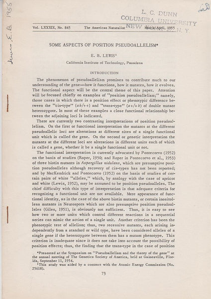 Some Aspects of Position Pseudoallelism