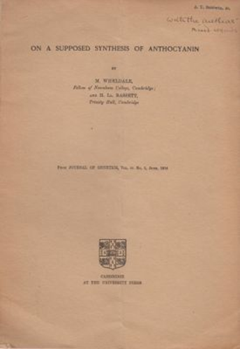 On a Supposed Synthesis of Anthocyanin