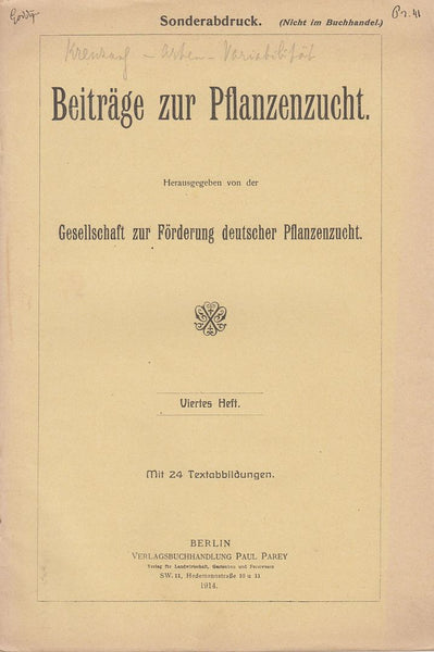 Die Entstehung der Arten durch Kreuzung und die Ursache der "Variabilitat"
