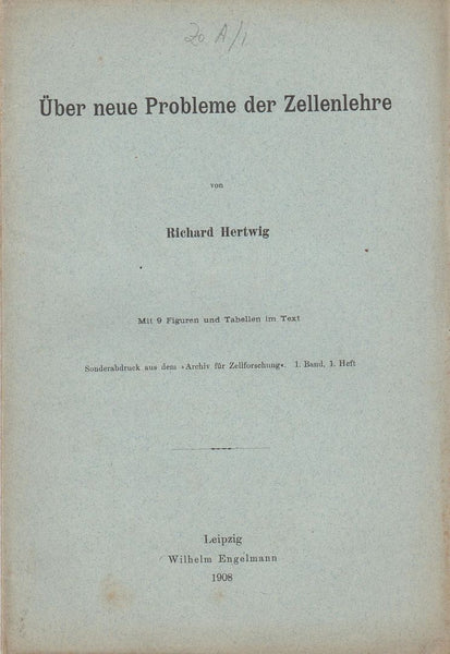 Uber neue Probleme der Zellenlehre