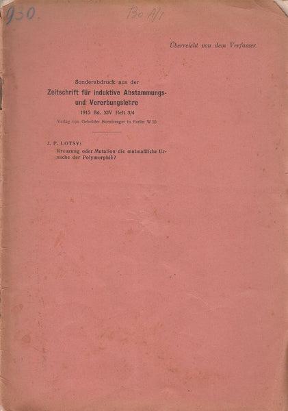 Kreuzung oder Mutation die mutmabliche Ursache der Polymorphie?