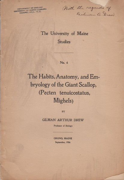 The Habits, Anatomy, and Embryology of the Giant Scallop, (Pecten tenuicostatus, Mighels)