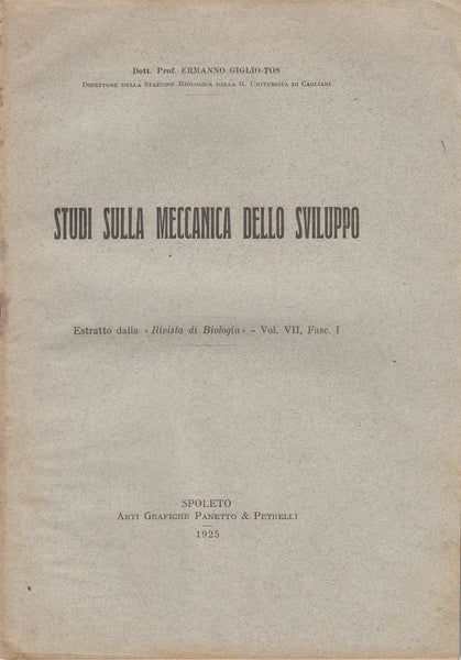 Studi Sulla Meccanica dello Sviluppo