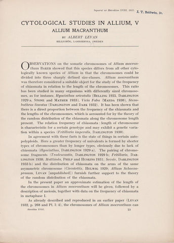 Cytological Studies in Allium, V. Allium Macranthum