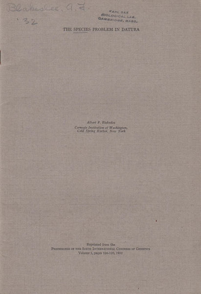 The Species Problem in Datura