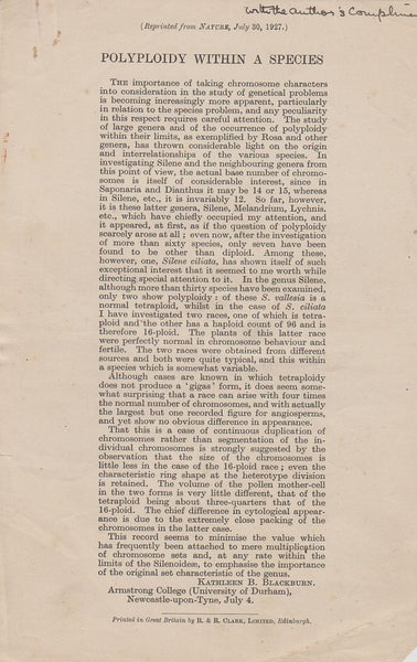 Polyploidy with a Species