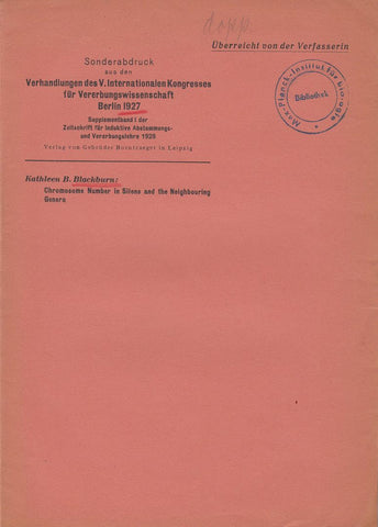 Chromosome Number in Silene and the Neighbouring Genera