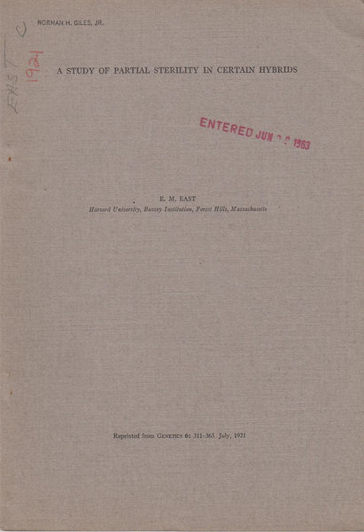 A Study of Partial Sterility in Certain Hybrids
