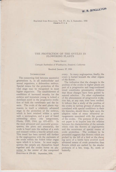The Protection of the Ovules in Flowering Plants